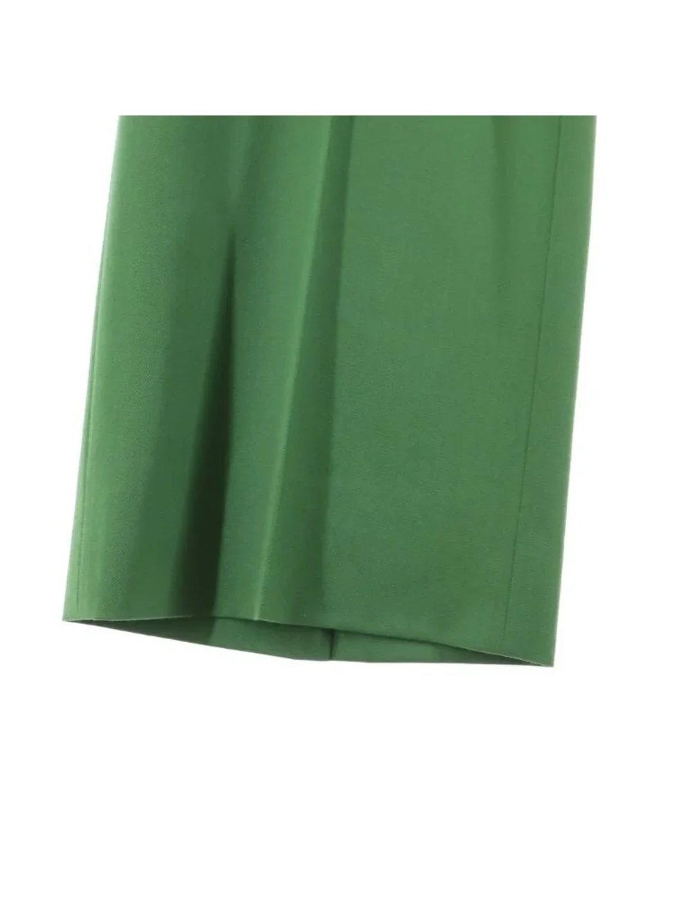 Gucci Pleated Straight Pants Trousers Wool Green